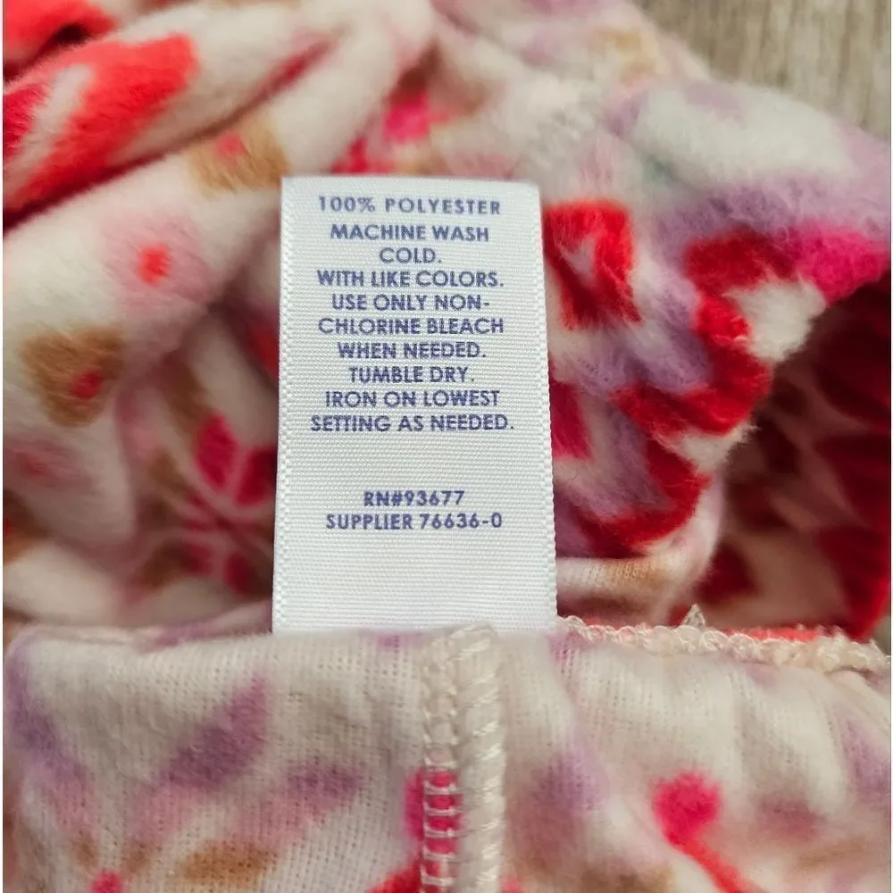 Sleep Chic Faire Isle Nordic Print Fleece PJ Pants and Socks Set Size XL